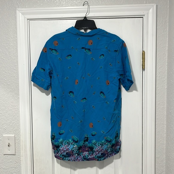 Gap button down short sleeve ocean print xxl 14/16 - Picture 7 of 7